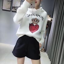 Amasch new womens official website domestic 2021 new printing hooded cotton sweater jacket for women