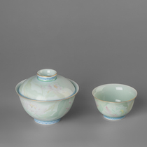 Skilled porcelain craftsman Xincai Epiphyllum Ercai bowl 180ml Epiphyllum small Dun style cup 70ml Jingdezhen Ceramics