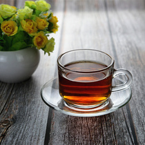 Clearance micro-defect European-style glass flower tea cup and saucer 200 coffee set cup Tea cup Afternoon English coffee cup