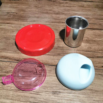 Lilac elegant style glass teapot accessories Oil pot glass bottle Plastic lid accessories Stainless steel filter