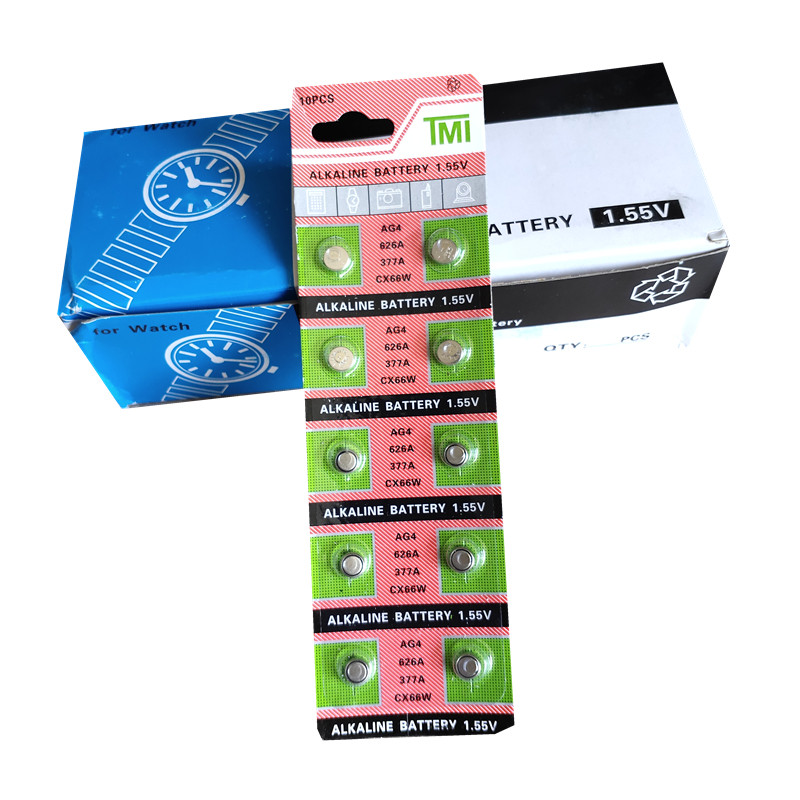 Button battery AG4 model 626A quartz watch 377A small flashlight CX66w laser remote control electronics 1 55V