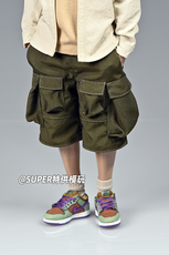 Военные игрушки для детей 16男兵人素体潮流工装衬衫宽松多袋短裤12寸潮流人偶服装模型配件