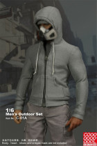 12 inch 1:6 soldier zipper hooded sweater