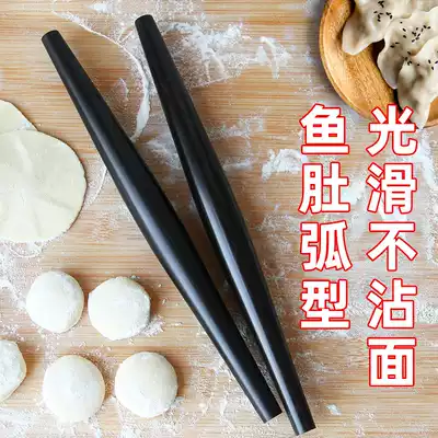 Fish belly rolling pin two-end fine purple sandalwood mahogany solid wood bun leather dumpling skin biscuit meat buns household face case