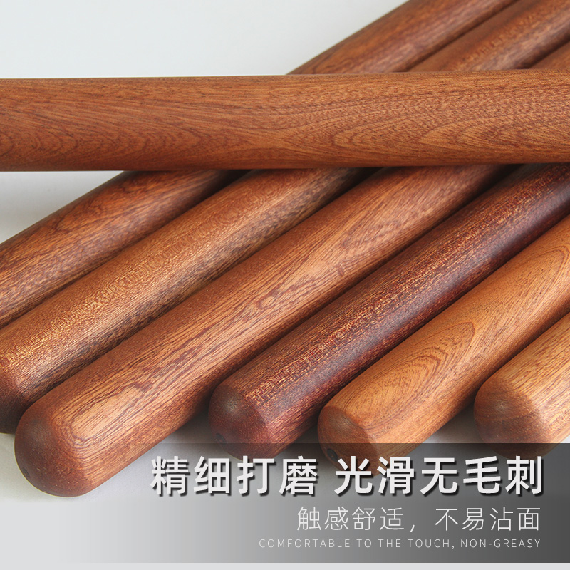 Ebony sandalwood rolling noodle stick solid wood rolling noodle stick rush noodle stick noodle large household increase thick small rolling skin open crisp stick