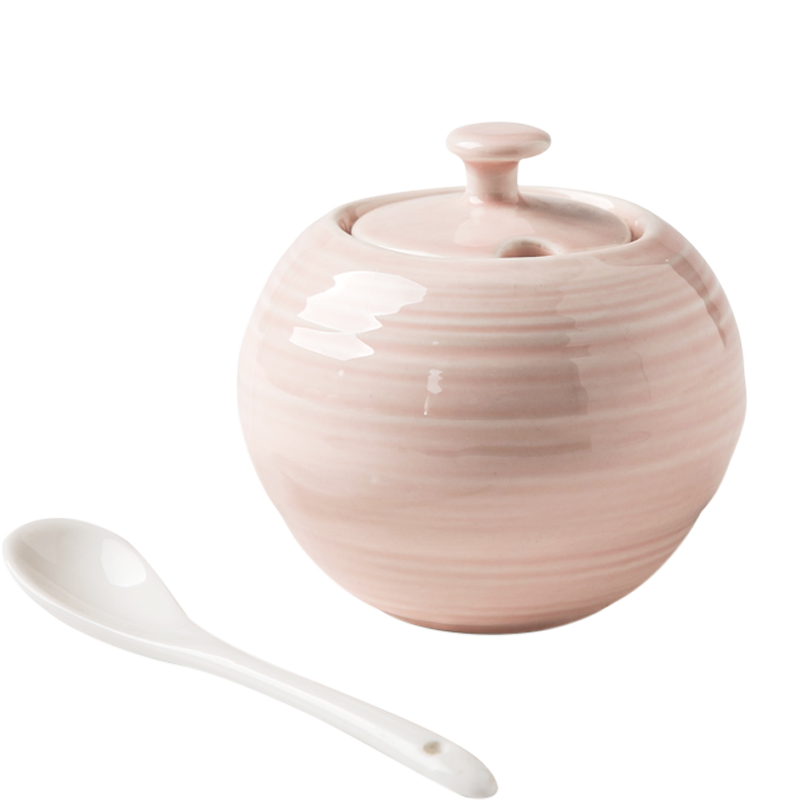 Jian Lin, a Japanese creative kitchen supplies sugar jar with cover with ceramic spoon, seasoning box of seasoning as cans andaman