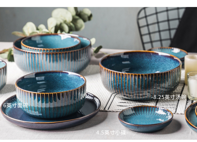 Jian Lin, north European dishes suit household ceramics tableware suit dishes rice bowl soup plate contracted combination plate