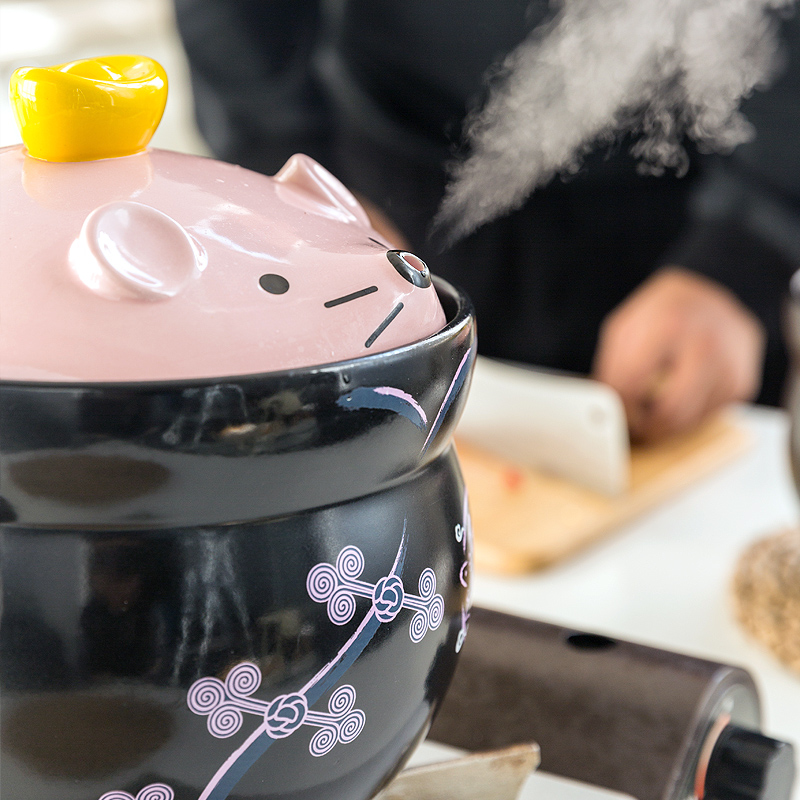Jian Lin in clay pot soup pot soup crock pot stew ceramic curing large capacity can open the year of the rat rat model in clay pot soup