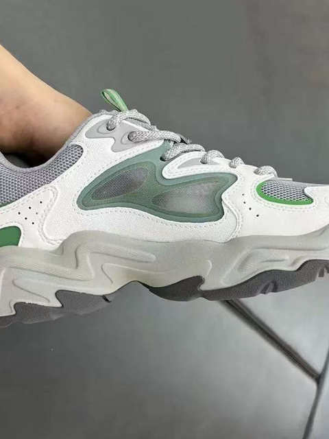 Authentic Anta Meteorite Vent Leather and Mesh Patchwork Retro Breathable Dad Shoes Sports Casual Shoes 112528858-2