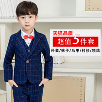 Boys' suit dress suit children's little suit boy flower piano host three-piece baby costume