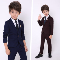 Boys' suit dress suit Korean spring autumn children's baby suit flower England flower children's dress three-piece set