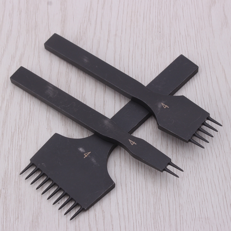 Handmade leather goods DIY punching tool one piece round chop black brand new old stainless steel inseam