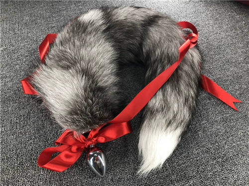 Быстро разобрать анальную заглушку 70 см Silver Blue Fox True Fox хвост наш хвост хвост