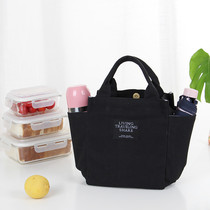  Work canvas bag with lunch box Female portable out mommy bag Small tote bag Hand-carried rice bag Bento bag