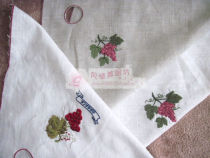 New linen grape embroidery hanging napkin Tea European home Western restaurant hand towel table decoration