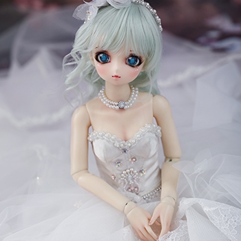 BJD Waters ASDOLL clothes 4 points Peach Rui Silk Wedding Dress Foam White CL4170412