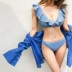 2018 Hàn Quốc mới chia bikini bikini sâu V sâu lá sen nhỏ tươi mát gợi cảm kỳ nghỉ hè nóng bỏng