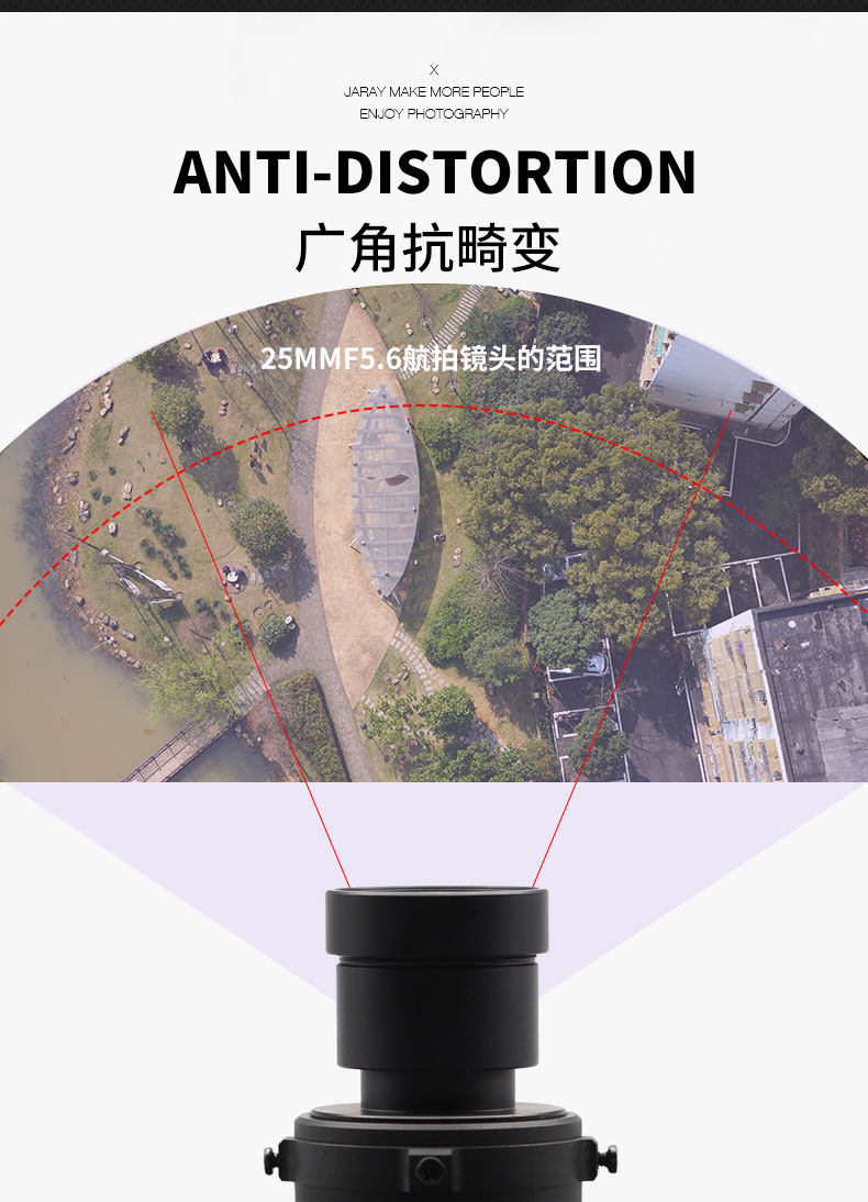 Сейчас в наличии Kaxinda: фиксированное фокусное расстояние 25 ммф5.6 майор апертура Большое разрешение 6K без Человеческий -махин антенна объектив 