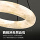 Spanish Marble Chandelier, Light Luxury, High-End Feel, All-Copper Living Room Lamp, High-End and Elegant Dining Room Bedroom Main Light Fixture
