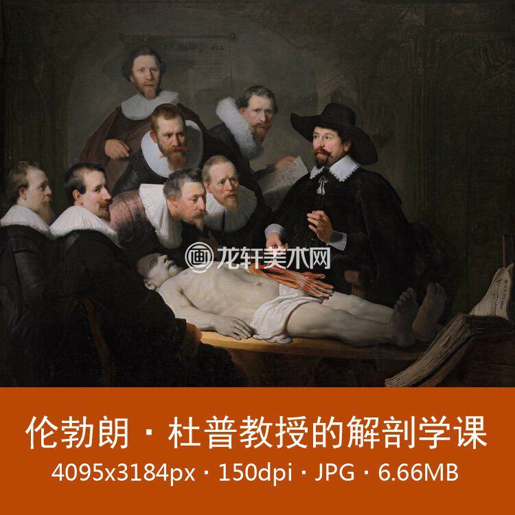 Professor Lembrandt Dup Professor's Anatomy Class Dutch World Famous Painting Group Portrait of an oil painting group Like an electronic map