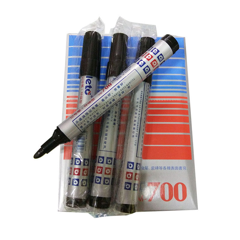  Lotte 700 Mark Pen Single Head Oily Debit Pen Box Head Logistic Pen Exotic Pen Writing 1 5mm