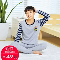 Cotton thanh niên cotton mùa thu quần dài phù hợp với bé trai lớn trẻ em mỏng phần đồ lót nhiệt học sinh trung học cơ sở bông áo len đồ bộ đẹp