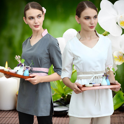美容院技师工作服 养生会所SPA美容技师服套