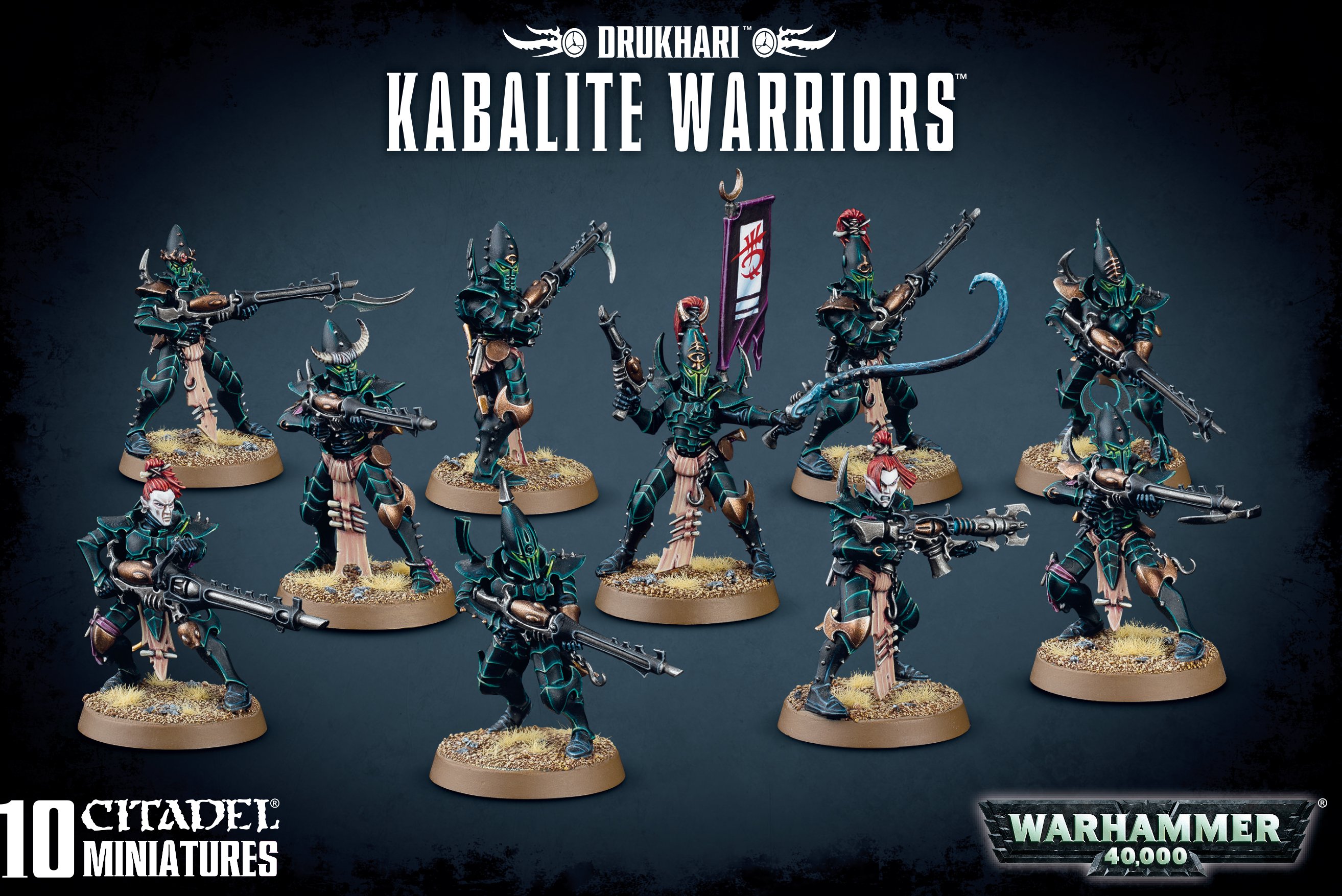 (North Sea BG) Warhammer 40K Dark Spirituality Group Samurai Kabalite Warriors Spot