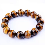 抖音热卖天然黄虎眼石手链赠品男女款单圈虎睛石情侣手串饰品礼物