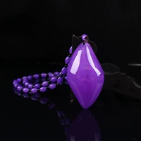 Имитация пчелиного воска фиолетовое колье-ромб