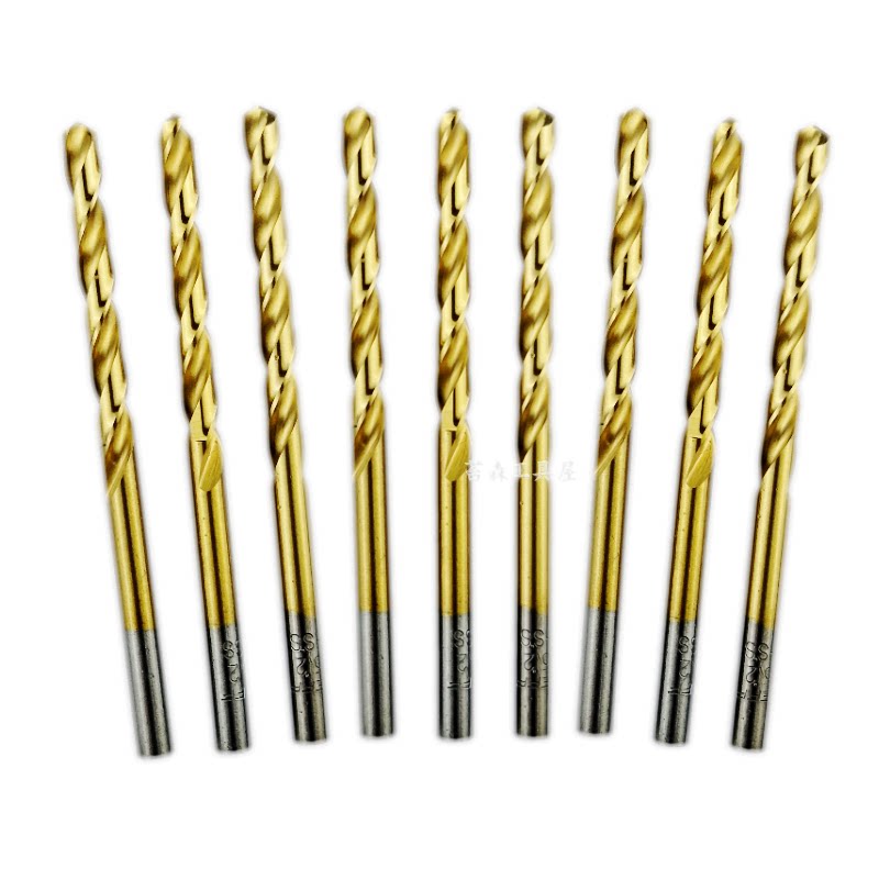 Titanium plated titanium straight handle linen drill 0 5 1 2 3 4 - 8 0mmM2 stainless steel with titanium coated straight drill