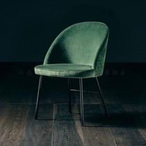 Nordic simple stainless steel dining chair American metal chair living room desk chair designer Club leisure negotiation chair
