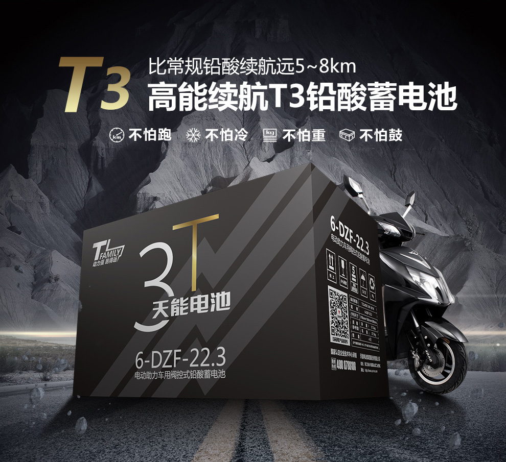 Tianneng true black gold T3 battery 48v20ah60V2072 electric vehicle battery Graphene battery 6-DZF-22 3