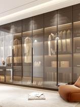 Wine cabinet door glass door 18 aluminum frame minimalist glass door narrow side wardrobe door leaf tempered cabinet glass cabinet door customization