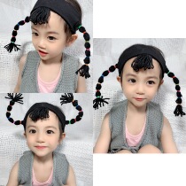 Spring and Autumn Baby Wig Braid with Korean Baby Full Moon Hundred Days Take Cartoon Baby Hairdress Headdress