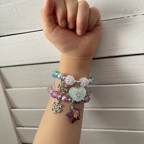 Японский мультяшный браслет для принцессы, детское ювелирное украшение, «Холодное сердце», со снежинками, подарок на день рождения