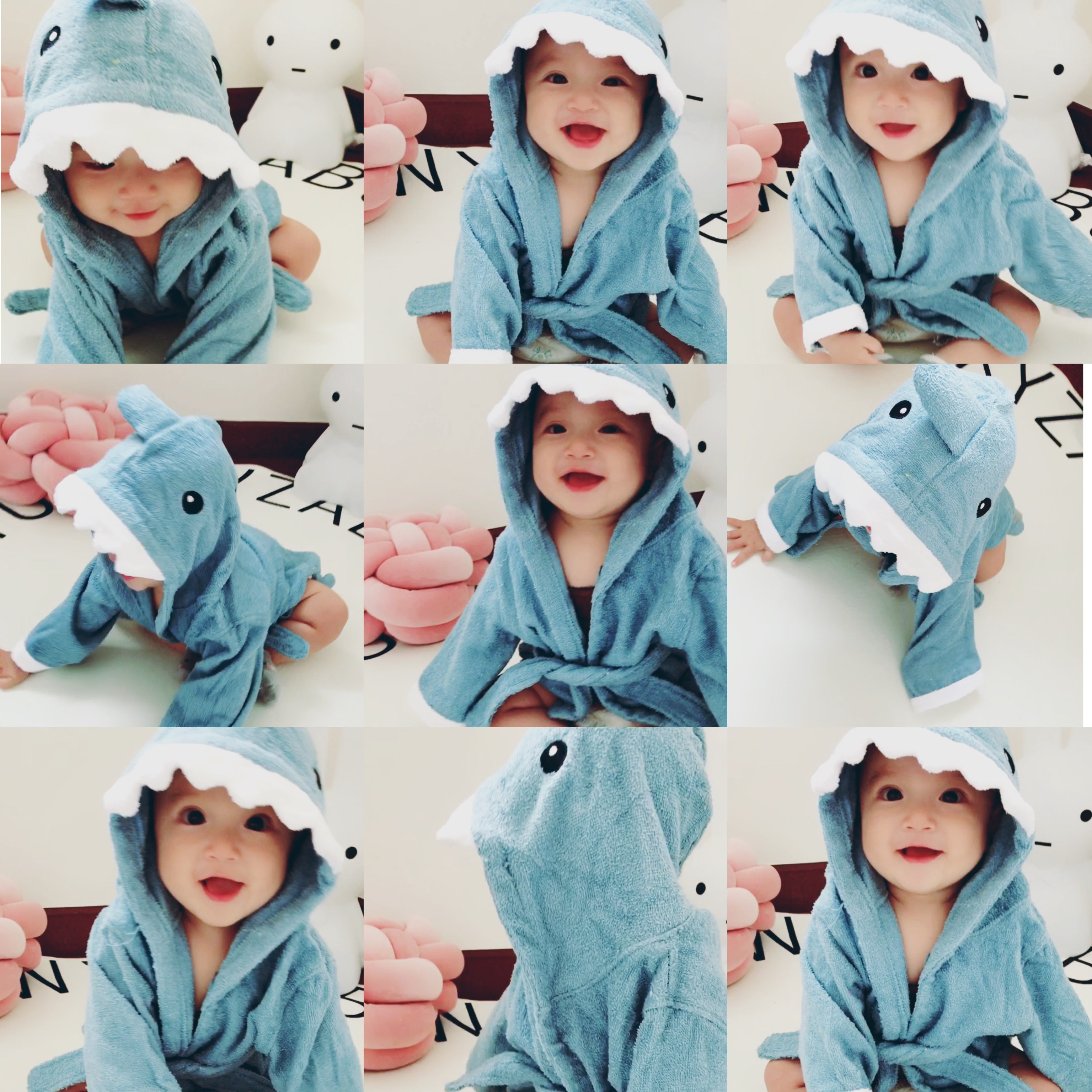 Male and female children cute cartoon animal shape cotton towel material Bath towel Baby pajamas Bath robe Home clothes