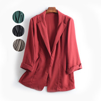 Thank you Silk suit 2021 New Heavy thick mulberry silk silk spinning womens coat solid color blazer