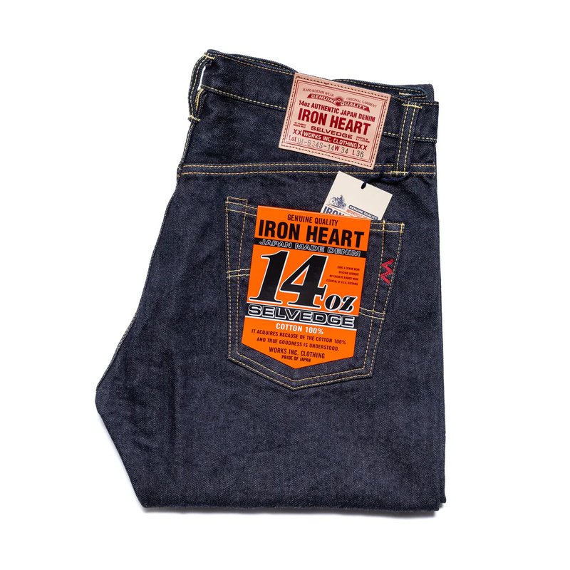 Official Agent Iron Heart Domestic In-Stock Iron Heart 634S-142 Classic Mid-Rise Straight-Leg 14oz Jeans Official Agent Iron Heart Domestic In-Stock Iron Heart 634S-142 Classic Mid-Rise Straight-Leg 14oz Jeans