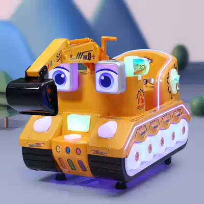 2021 new engineering vehicle strange hand tank coin commercial rocking car rocking horse swing machine MP5 animation
