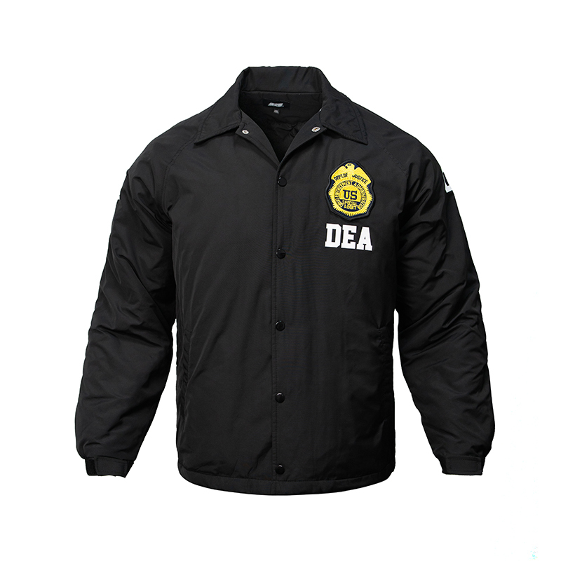 Us Police Fan Dea Tactical Coach Jacket Men's Identification Windbreaker Loose Detective Cotton Coat Spring and Autumn Thin Style