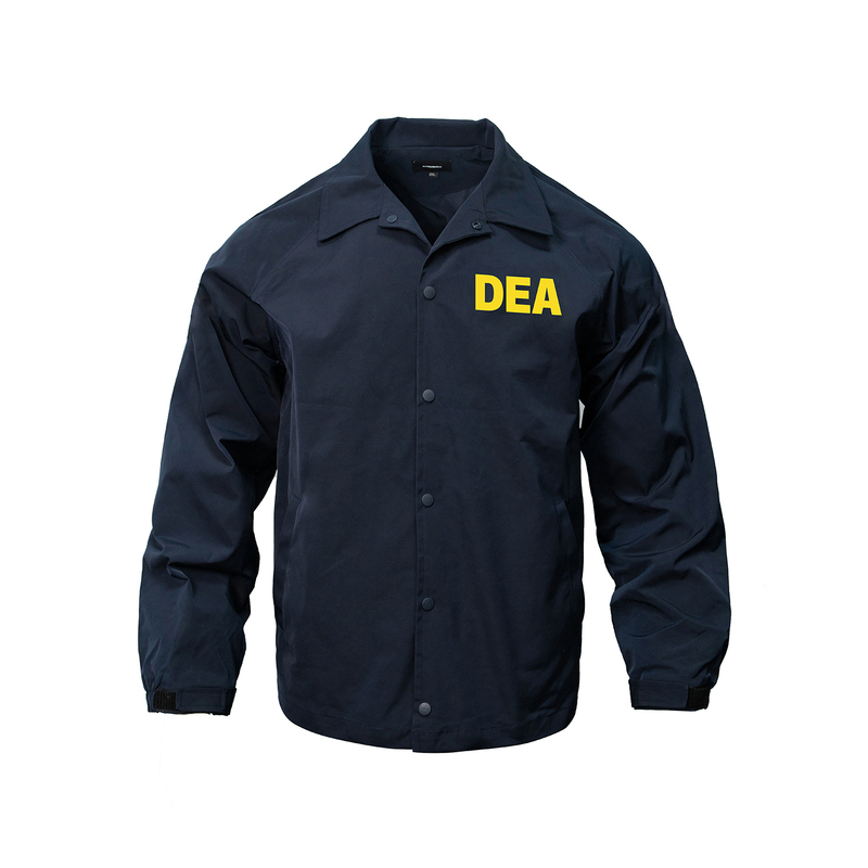 Us Police Fan Dea Tactical Coach Jacket Men's Identification Windbreaker Loose Atf Agent Cotton Coat Spring and Autumn Thin Style