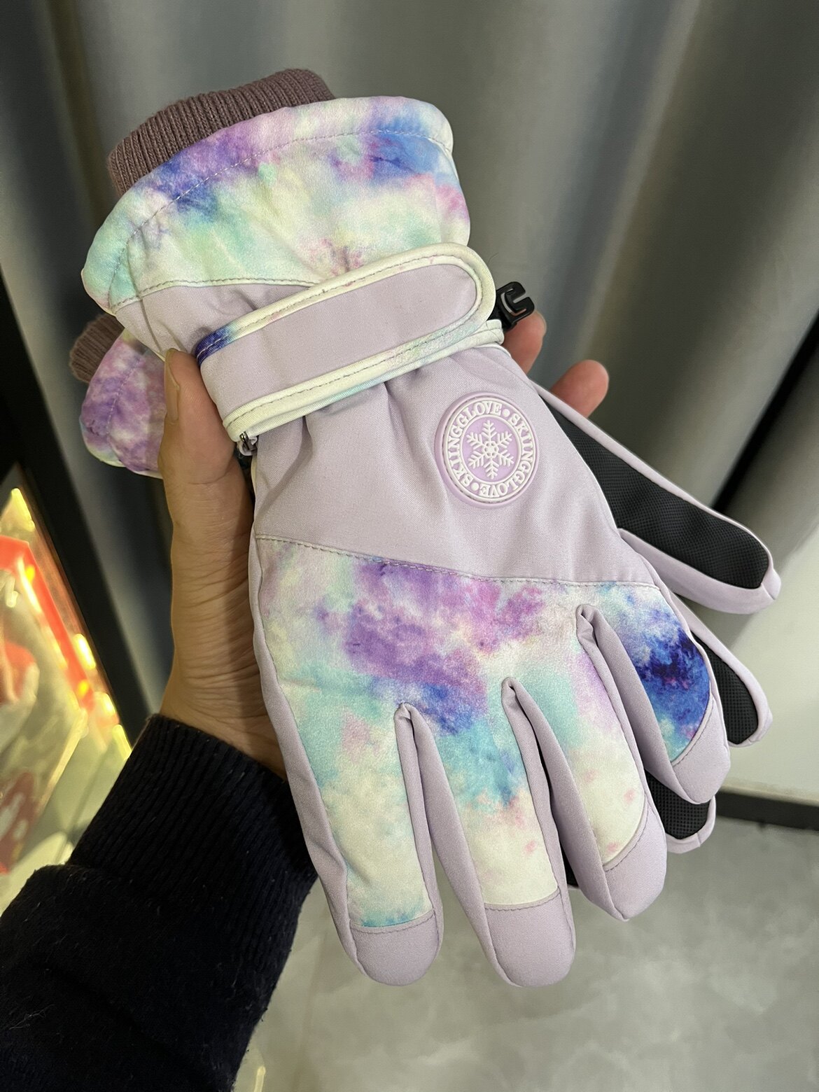 Winter Thickened Ski Gloves Women's Warm Non-slip Touch Screen Outdoor Travel Anti-Splash Water-proof Men's Riding Electric Vehicles