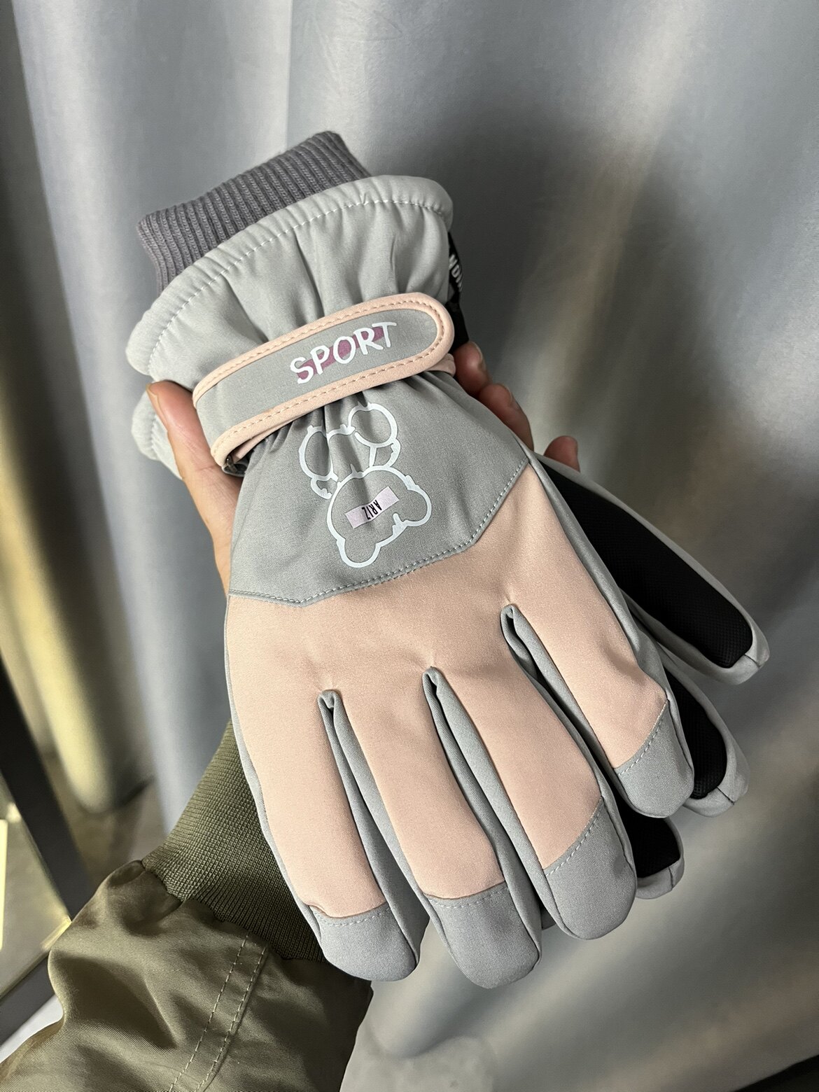 Winter Riding Ski Gloves Ladies Thickened Warm Wind-proof Cold Waterproof Non-slip Sports Touch Screen Cotton Outdoor Travel