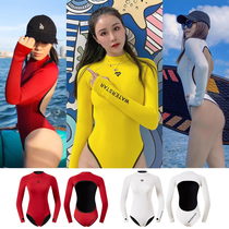 2mm wetsuit womens one-piece swimsuit womens surfing suit diving wet suit snorkeling warm womens model leaking back pure desire