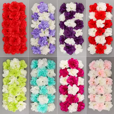 Wedding flower row catwalk flower door four-corner pavilion background decoration floral simulation road leading flower wedding props new 2021