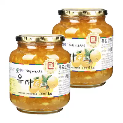 South Korean honey grapefruit tea Korean import Quannan honey grapefruit tea jam Korean grapefruit tea 1kg * 2 bottles