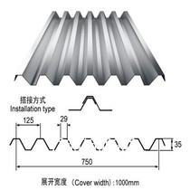 厂价直销 yx35-125-750彩钢瓦铁皮瓦厂房屋面彩钢瓦750彩钢瓦