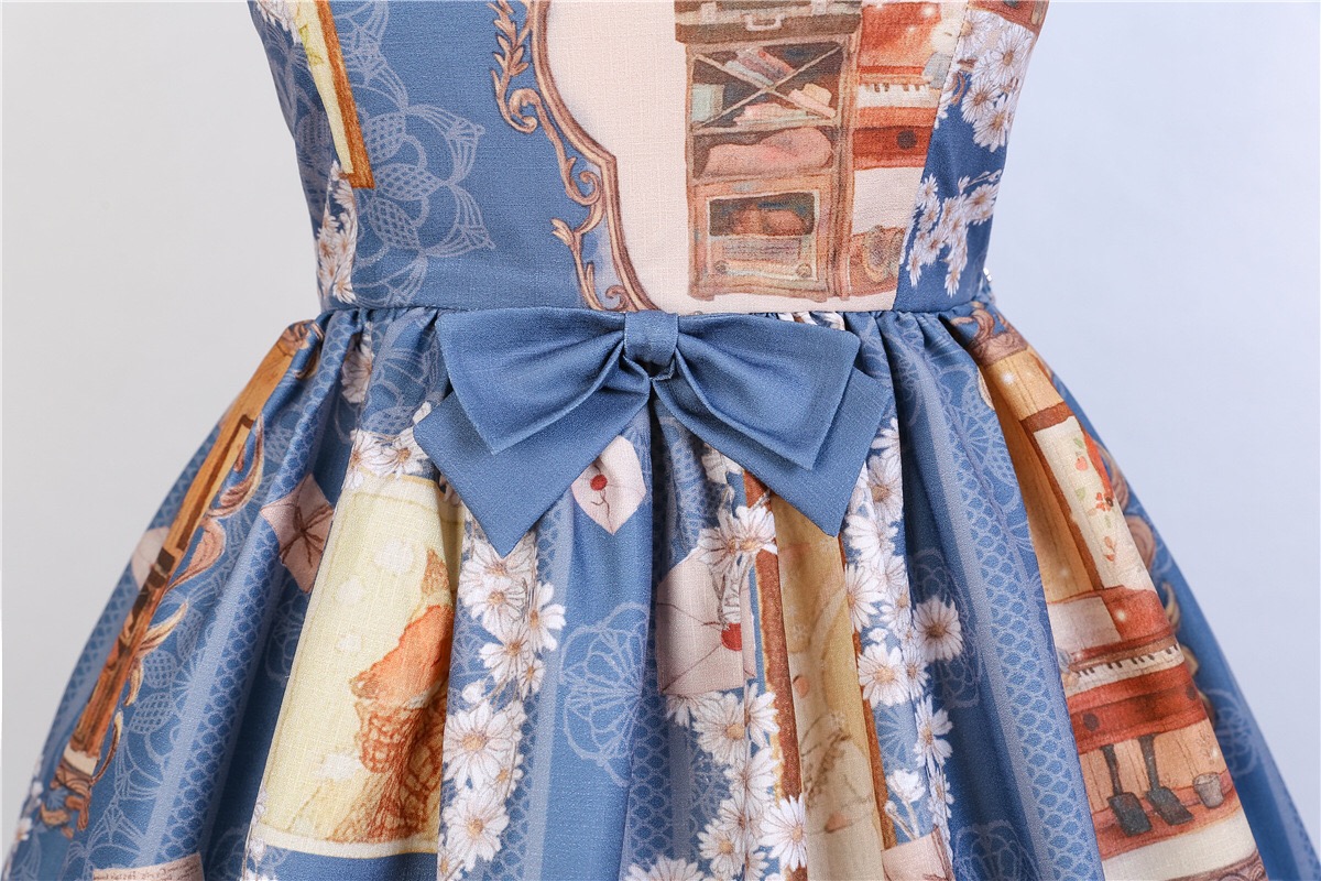 Bản gốc Fox Love Letter jsk Retro Nhỏ In tươi Nhật Bản Lolita Lolita Dress Dress - Sản phẩm HOT đầm thiết kế cao cấp