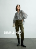 Huanxing 22 Осень модная световая леопардовая леопардовая блузка Airfare Small Design Fashion Printing Castle E33441